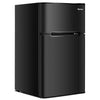 90L Compact Refrigerator Double Door Cooler Fridge Freestanding Freezer Home