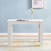 Modern White Dining Table for 2-4 Small Space Wooden Kitchen Table Writing Table