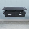 Wall Shelf Display Floating Storage Cabinet Cupboard Shelve with 2 Drawers UK