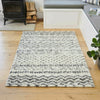 Ivory Cream Aztec Shaggy Rug | Small Large Living Room Rugs | Tribal Hall Runner