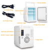 4/8/10L Mini Fridge Portable Refrigerator Cooler&Warmer Food Drink Car Bedroom