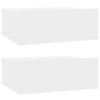 2pcs Floating Nightstands Wall-Mounted Shelf Table with Drawer Chipboard Bedroom