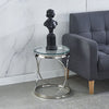 Tempered Glass Tea Coffee Table Side Small End Stand Teapoy Desk Metal Pedestal