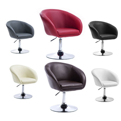 1x Bar Stool Kitchen Breakfast PU Leather Dining Chair Swivel Gas Lift Barstools