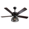 Industrial 52inch E27 Led Ceiling Fan Light with Remote Control Living Room Fans