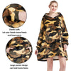 Hoodie Blanket Reversible Oversized Ultra Plush Sherpa Giant Hooded Sweatshirt