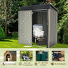 Garden Shed Metal Apex Roof Outdoor Storage Tool Organizer Heavy Duty Store Shed