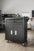 1 Drawers 2 Doors Tool Storage Garage Trolley Wheel Cart Shelf Workshop Steel UK