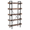 Industric 5 Tiers Book Shelf Bookcase Storage Cabinet Display Dining Living Room