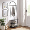 3 Tier Entryway Coat Rack Hall Tree Shelf Shoe Storage Stand Handbag Organiser