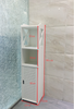 Tall 1 Door 2 Drawer Shelf Bathroom Cabinet Storage Corner Unit White Waterproof