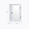 White Single Door Wall Mounted Mirror Cabinet Storage Shelf Bathroom Cupboard UK