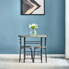 3 Pieces Bar Table Dining Kitchen Table Chair Dining Room Sets w/ Storage Shelf
