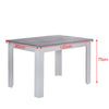 Rectangle Dining Table MDF Grey Top White Wood Legs Desk Workstation 120x80cm