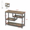 Multipurpose Console Table Industrial Entryway Table Sofa Table with 4 Shelves