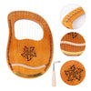 16 Strings Harp Lyre Harp Wooden Mahogany Irish Lyre Stringed Musical Hand Harp