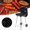 Portable Charcoal Barrel BBQ Grill Garden Barbecue Mini Smoker W/Wheels