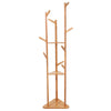 1.7M Garment Clothes Rail Coat Shoe Rack Stand Floor Standing Wooden Hanger Rack
