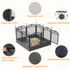 8Panels Heavy Iron Dog Playpen Pet Dog Whelping Fence Puppy Pen w/Waterproof Mat