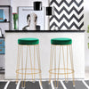 2 Bar Stools Metal Frame Breakfast Chair Kitchen High Counter Seat Pub Restauran