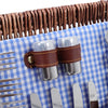 Rustic Wicker Woven Food Hamper 2/4 Person Cutlery Picnic Basket Set with Handle