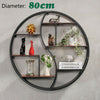 80cm Retro Round Metal Shelf Rack Storage Display Hanging Cabinet Shelf Rack