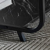 45/105cm Marble Effect 2-Tier End Table Sofa Side Tables Bedside for Living Room