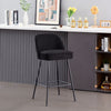 2x Bar Stools Velvet Breakfast Chairs Footrest Barstool with Spring Cushion