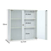 Single/Double Door Wall Mount Cabinet Cupboard Storage Shelf Glass Wood Bathroom