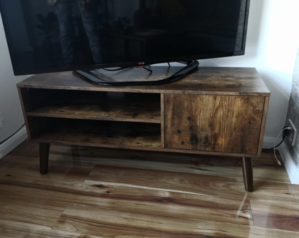 Scandinavian TV Stand Vintage Retro Storage Media Unit Mid Century Wooden Shelf