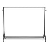 6ft Heavy Duty Clothes Rail Display Garment Rack Dress Hanging Shoes Shelf Stand