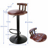 2PCS Bar Stools Swivel Bar Stool Comfortable Chair Seat Garden Shed Pub Leisure