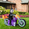 Inflatable Halloween Ghost on Motorcycle Bulit in LED Outdoor Garden Yard Lawn