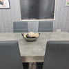Grey Dining Table and 6 chairs wood stone grey effect kitchen dining set for 6