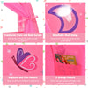 Kids Bed Tunnel Tent Portable Pop Up Playhouse with Double Mesh Curtain and Bag