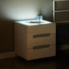 2/3 Drawers LED Bedside Tables Cabinets Wireless Charging Bedroom Furniture