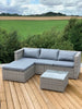Victoria Rattan Garden Furniture Corner Sofa Lounge Set In/Outdoor Extra Wide