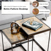 Set of 2 Industrial Coffee Nesting Table Set Stackable Sofa Side Table PC Desk