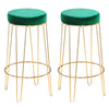 2 Bar Stools Metal Frame Breakfast Chair Kitchen High Counter Seat Pub Restauran