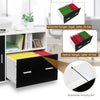Mobile File Cabinet Modern Wood Floor Standing Cupboard with Drawer Home Office