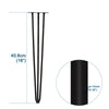 4 x Hairpin Legs / Hair Pin Legs Set for Furniture Bench Desk Table Metal 8"-28"