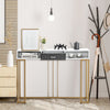 120cm Long Narrow Hallway Console Table Modern Entryway Table Metal Frame