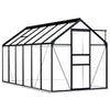 Greenhouse with Base Frame Anthracite Aluminium 7.03 m² Q3J2