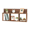 Rustic Triple Cubed Floating Shelf with Ledge Hanging Wall Mount Cubbie Shelf