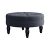 Chesterfield Button Large Plush Velvet Round Pouffe Footstool Coffee Table Seat