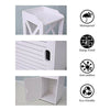 NEW White Wooden Bathroom Storage Unit Cabinet Standing Toilet Paper Holder UK