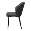 2/4/6pcs Dining Chairs Set Faux Leather Seat Back Metal Legs Kitchen Chair