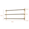 THREE Stagger Layers Towel Rack Luxury Brushed Gold 304 Stainless Steel