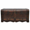 Retro Wooden Treasure Chest Vintage Storage Box Trunk Coffee Table Lockable UK