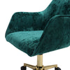 Home Office Swivel Chair Crushed Velvet Padded Armchair Chrome Leg Adjustable